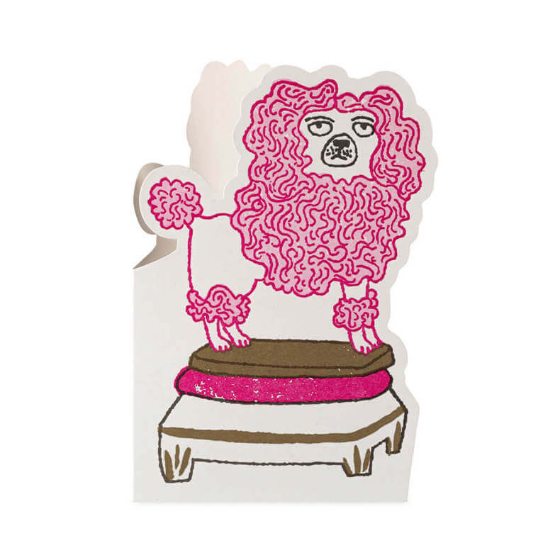 Archivist Poodle Cut Out Card
